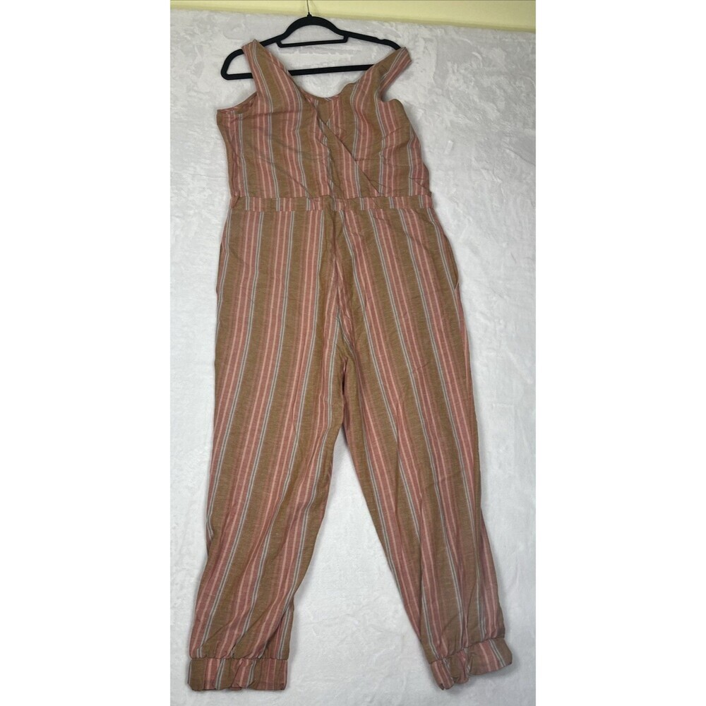 DREW Anthropologie Jumpsuit Sleeveless Salmon Brown Turquoise Size Medium NEW - Picture 5 of 9